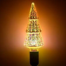 3D Firework Led Decorative Light Bulb Christmas Tree Shape